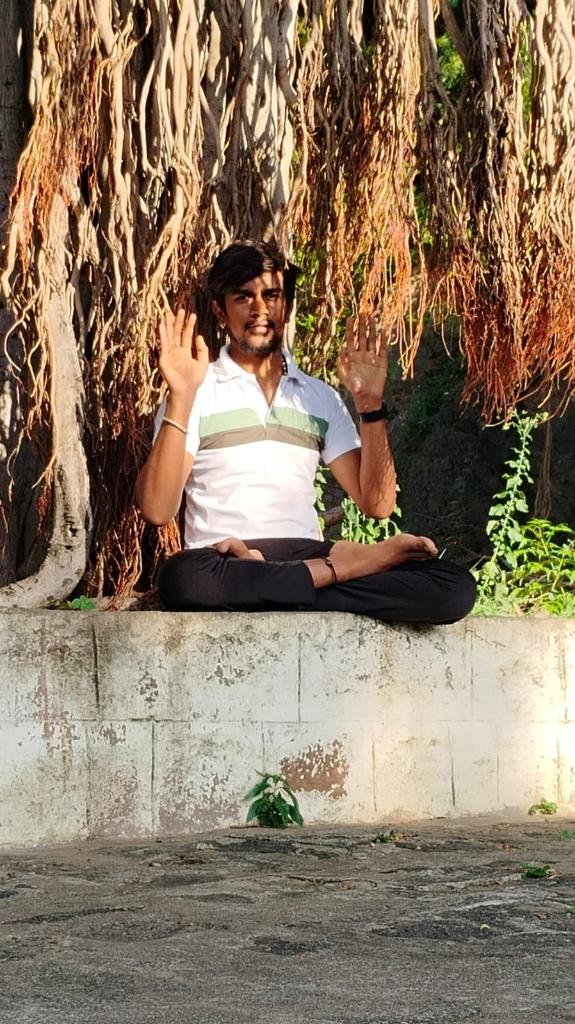 Mudra Practice Under Banyan Tree